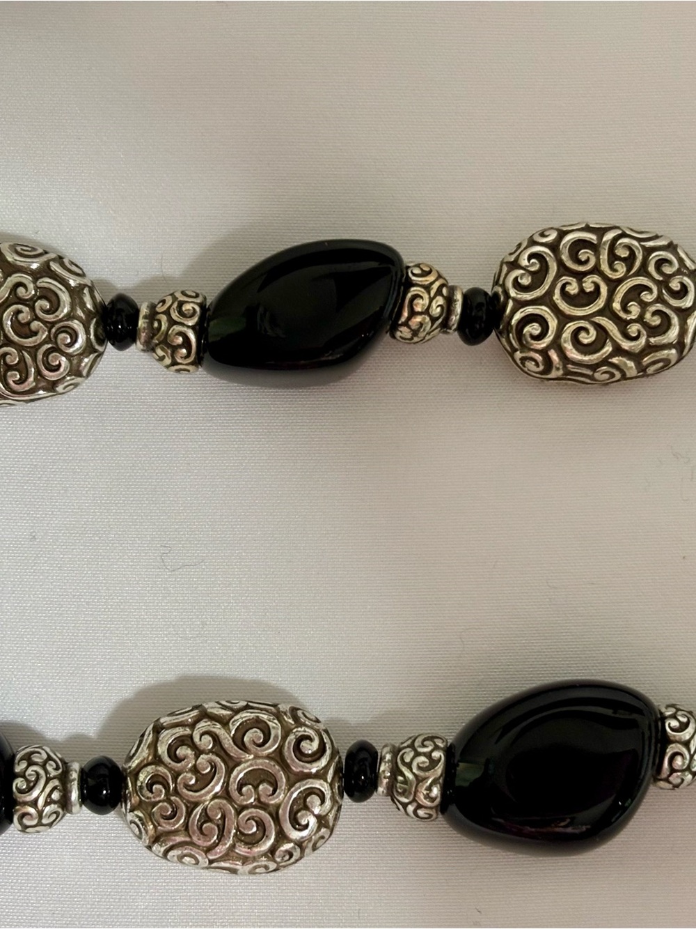 Brighton Full Moon Rising Black Onyx Silver Plated Necklace & Bracelet Set - Picture 3 of 3